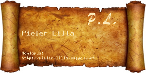Pieler Lilla névjegykártya